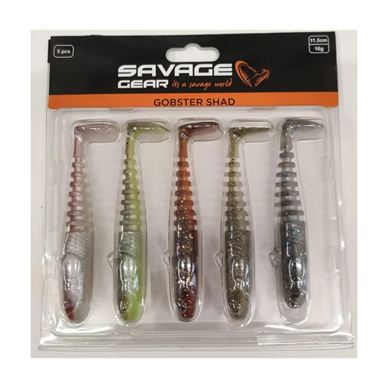 Savage Gear Gobster Shad 5pcs - 9cm, 9g, Clear Water Mix
