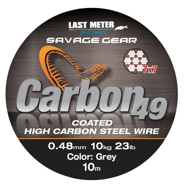 Savage Gear Carbon49 Steelwire — 23kg / 50lb, 0.70mm