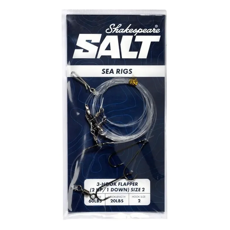 Shakespeare Salt 3 Hook Flapper Rig 2 Up 1 Down