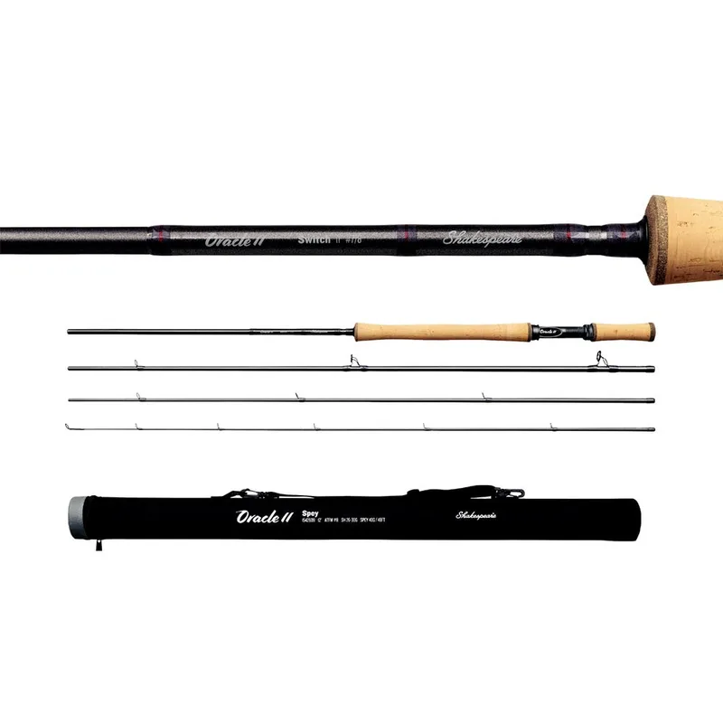Shakespeare Oracle 2 Switch 4 Piece Fly Rod 11Ft With Rod Tube - Shakespeare Oracle 2 Switch 4 Piece Fly Rod 11Ft With Rod Tube 11ft - 6/7w