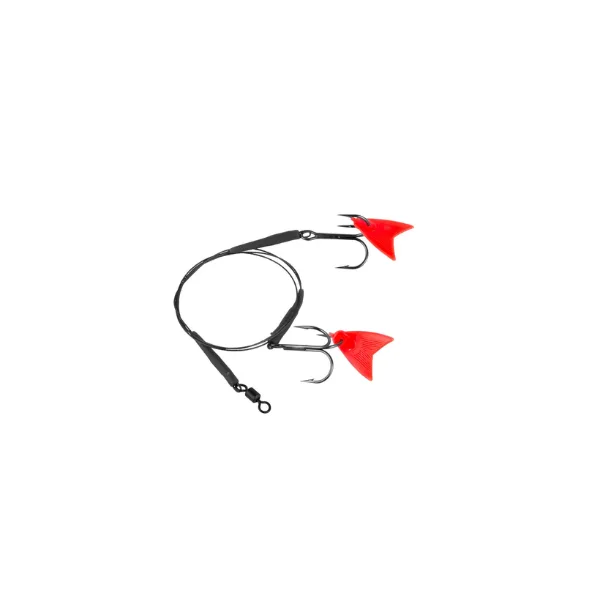 Skeater Deadbait Twin Hook Trace 7x7 50cm - 8, Barbed