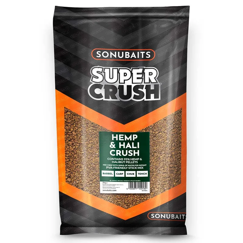 Sonubaits Supercrush Hemp & Halibut Groundbait 2kg
