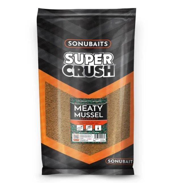 Sonubaits Supercrush Groundbait 2kg — Meaty Mussel