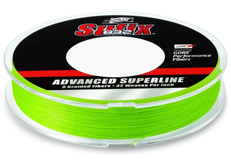 Sufix 832 Advanced Superline X8 Braid 120m Neon Lime - 0.20mm, 30lb