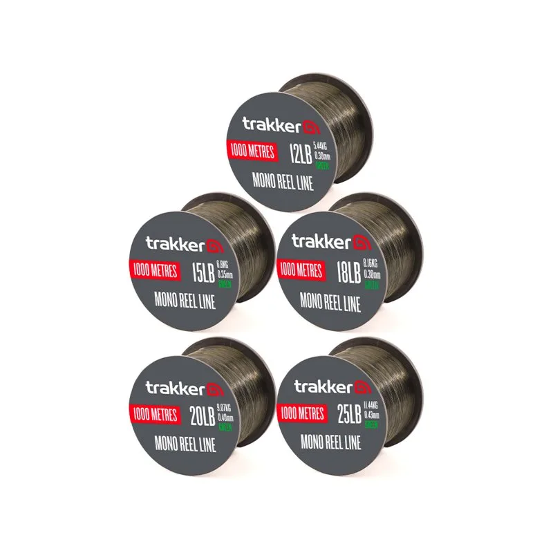 Trakker Mono Reel Line 1000m — 20lb / 9.07kg, 0.40mm