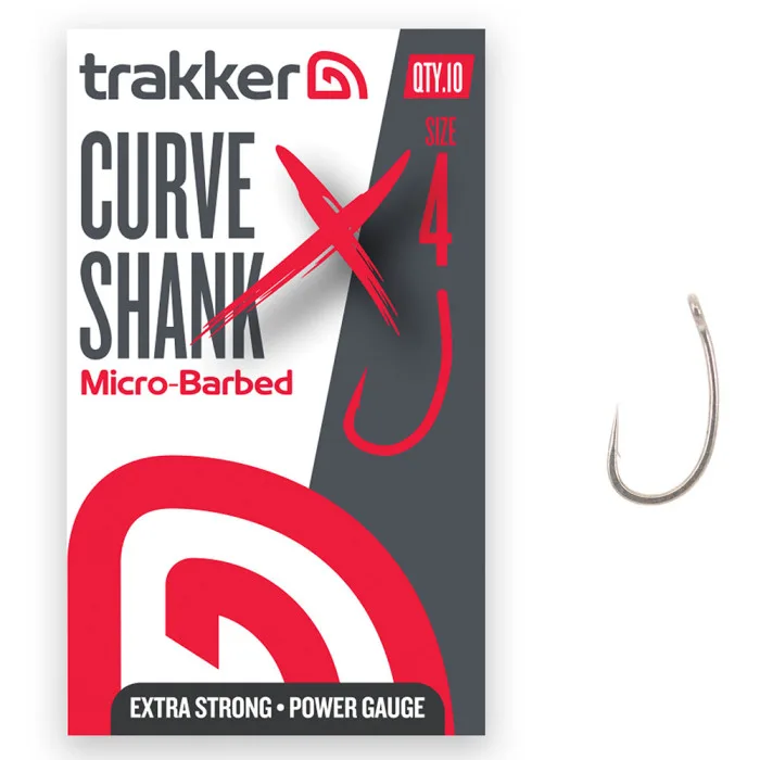 Trakker Curve Shank XS Hooks Micro Barbed