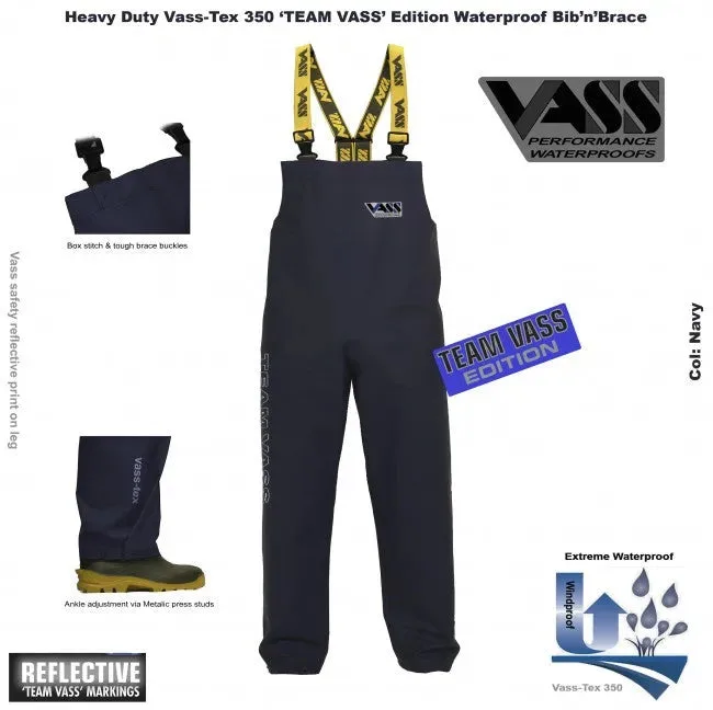 Team Vass 350 Bib and Brace Blue - Large