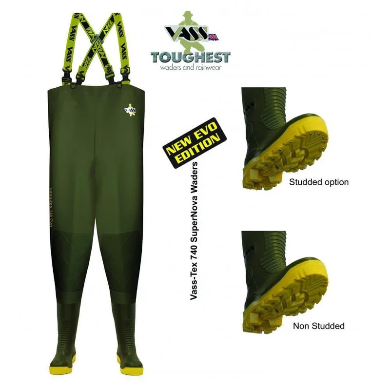 Vass Tex Supernova 740 Evo Studded Waders - Vass Tex Supernova 740 Evo Studded Waders UK 13