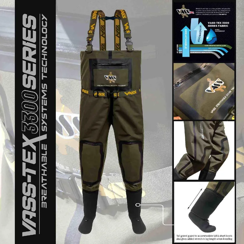Vass-Tex 3300 Breathable Stocking Foot Chest Wader
