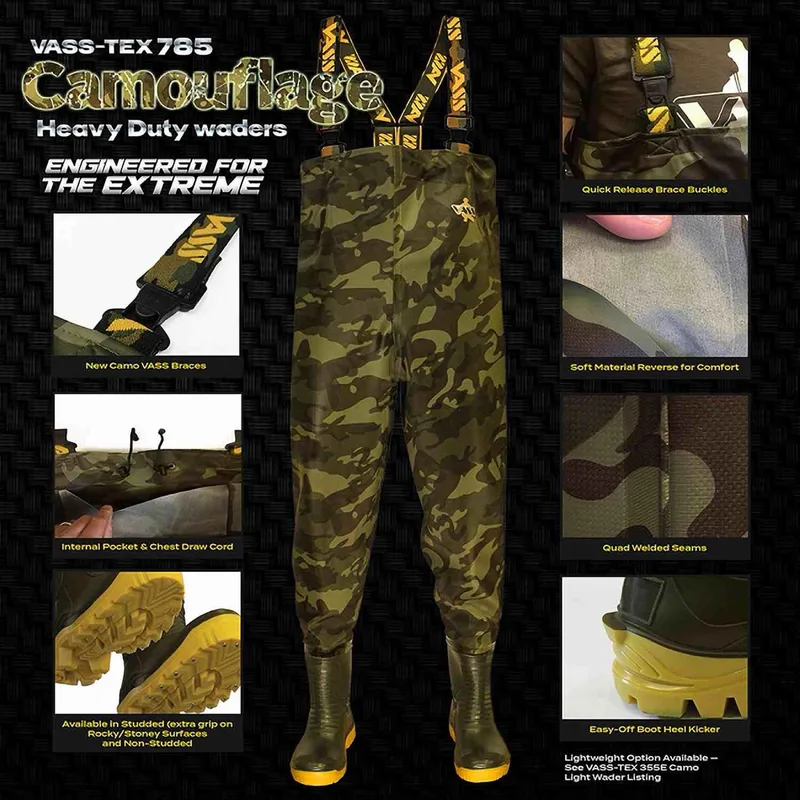 Vass-Tex 785 Camo Chest Wader