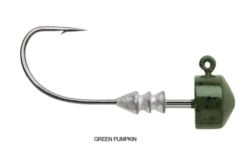 VMC Ned Rig Jig Head - 2g, Green Pumpkin