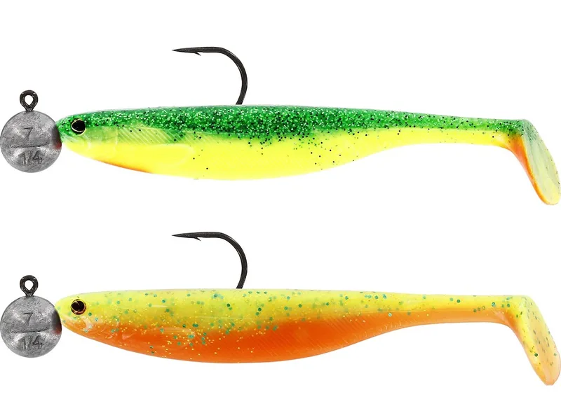 Westin ShadTeez Slim R 'N R Soft Lure — 7.5cm, #2/0, 2, 5g, Clear Water Mix 2